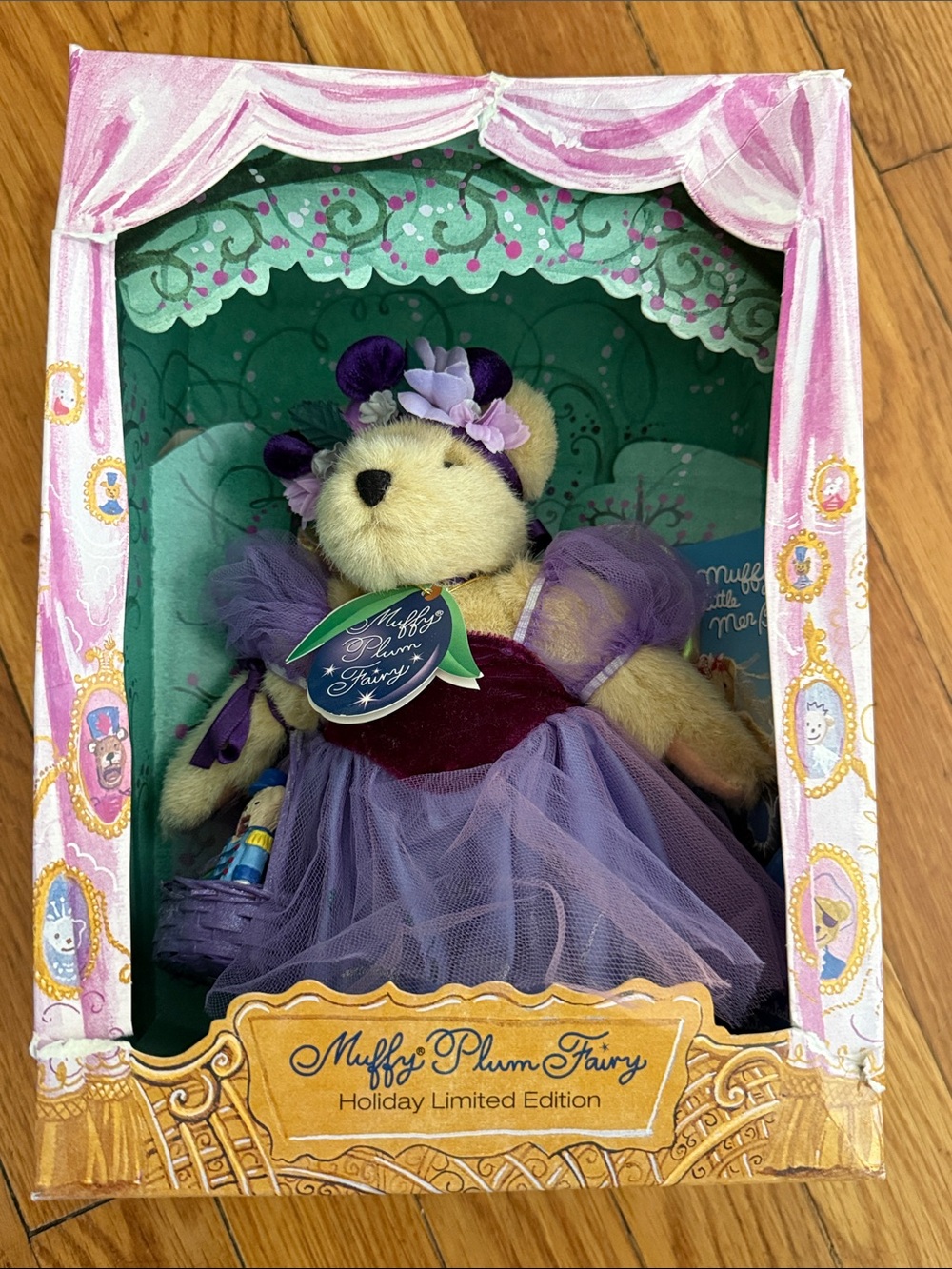 NEW Muffy the Plum Fairy vintage 1998 Holiday Limited Edition Plush Bear